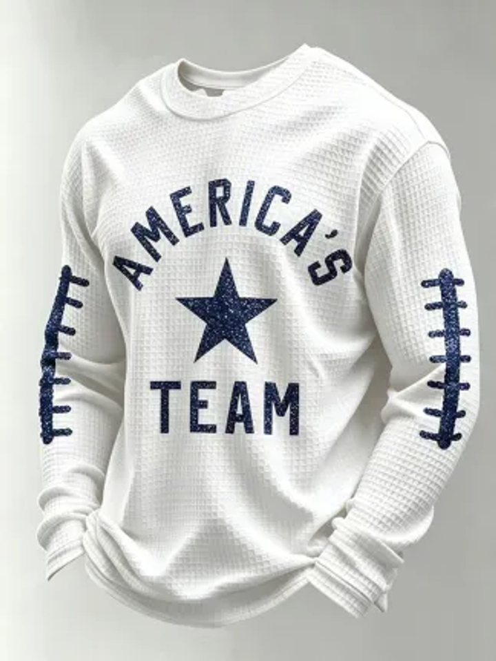 Men's American's Team Waffle Long Sleeve Sweatshirt
