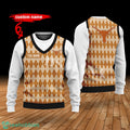 Texas Longhorns Custom Name New Style Sweater Ghile Style 3D Print Christmas Sweater