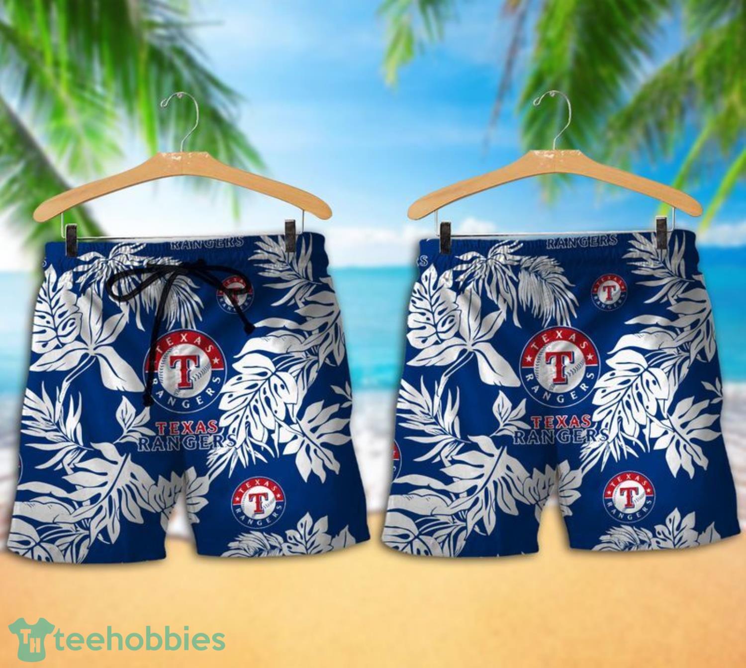 Texas Rangers Tropical Pattern Combo Hawaii Shirt and Shorts For Fans