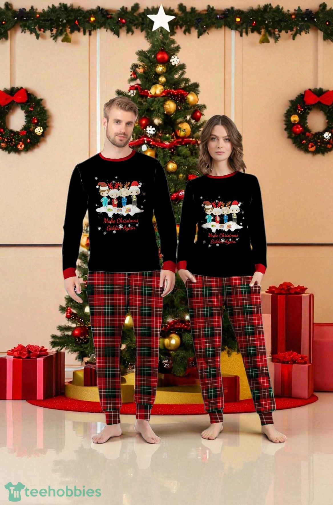 The Golden Girls Make Christmas Golden Again Christmas Matching Pajamas Family Set