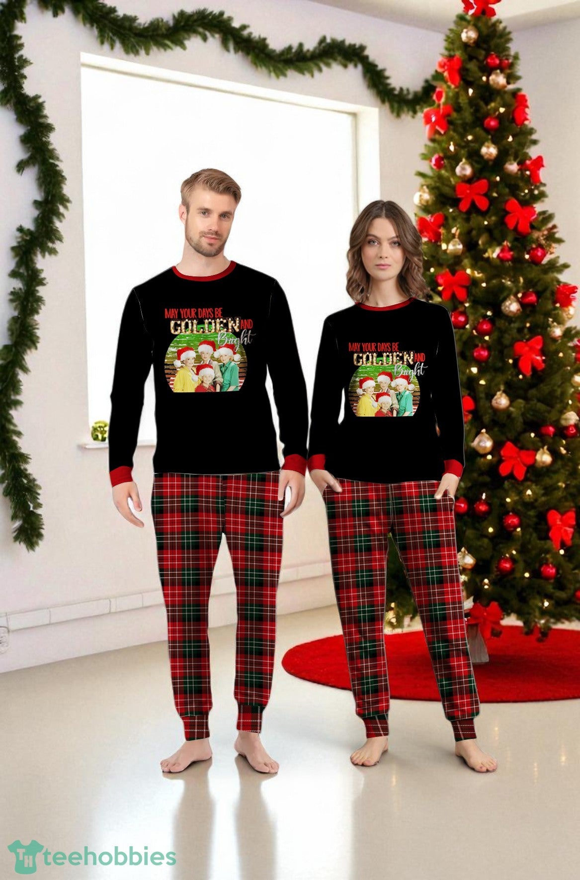 The Golden Girls May Your Days Be Golden And Bright Christmas Matching Pajamas Family Set