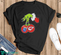 The Grinch Hand holding ornament Kansas City Royals and Chiefs logo Christmas shirt