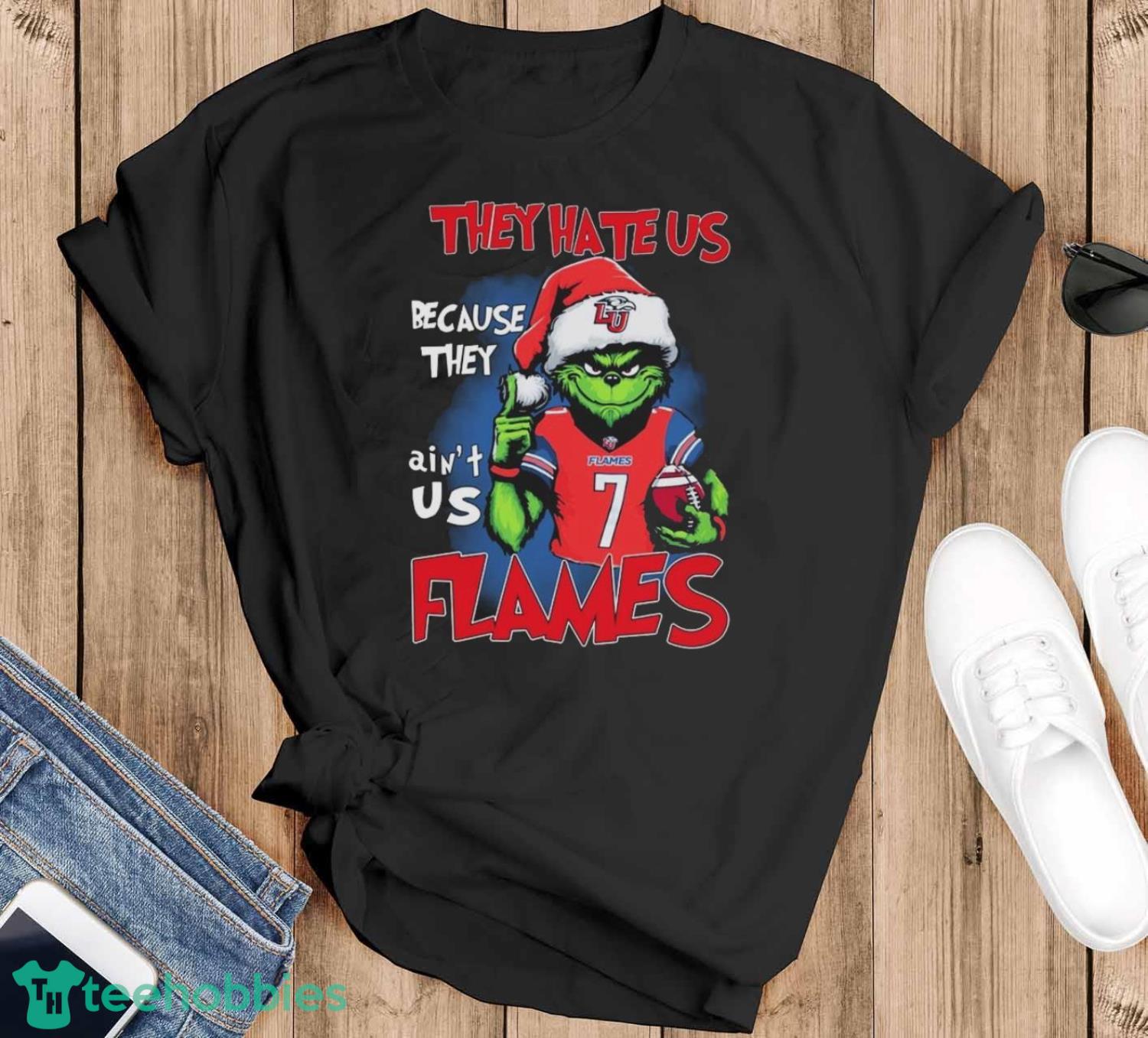 The Grinch They Hate Us Because Ain’t Us Liberty Flames Christmas Shirt
