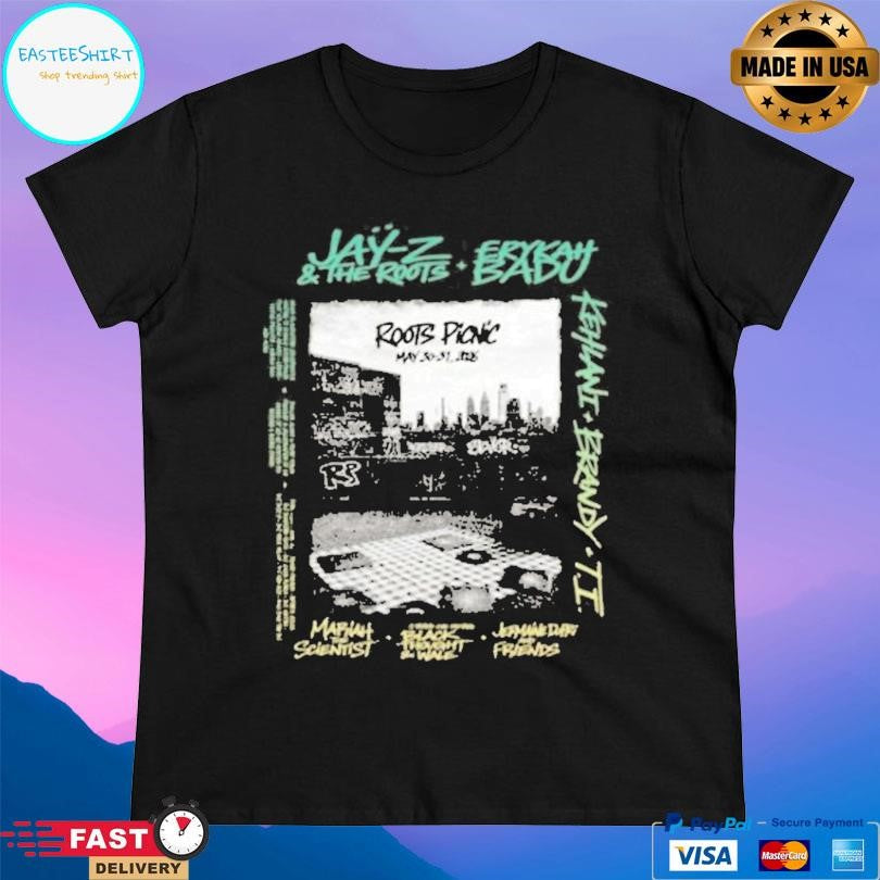 The Roots Picnic Rp 26 Philly Rooftop Graff Shadow Lineup Shirt