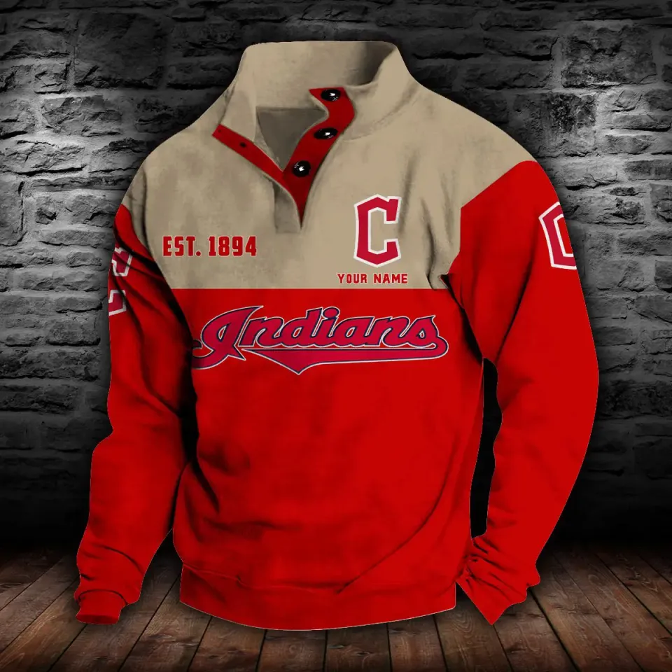 C leveland G uardians Stand Collar Sweatshirt