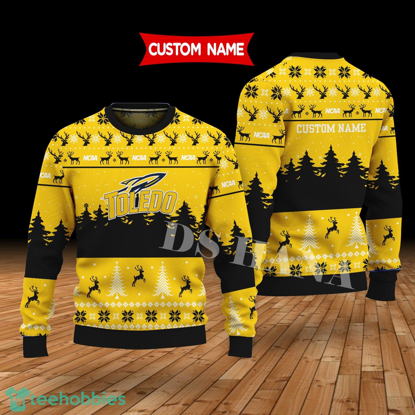 Toledo Rockets Custom Name Merry Xmas Sweater For Toledo Rockets Fans Sweater