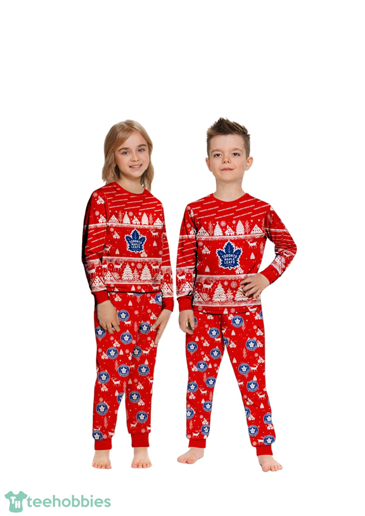 Toronto Maple Leafs Christmas Pattern Family Matching Pajamas Sets Best Gift For Christmas