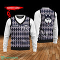 UConn Huskies Custom Name New Style Sweater Ghile Style 3D Print Christmas Sweater