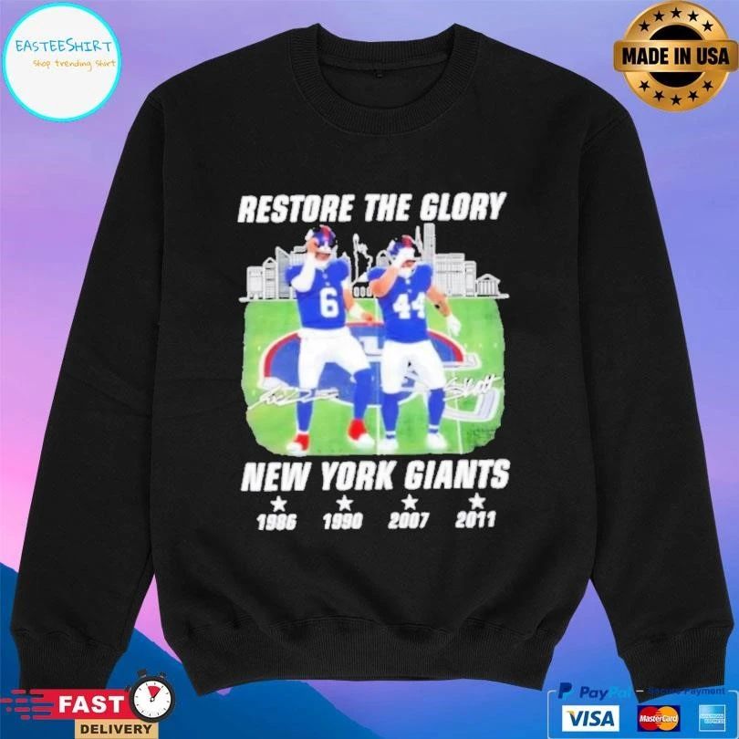 Restore The Glory New York Giants Jaxson Dart And Cam Skattebo Dance Signatures T-shirts