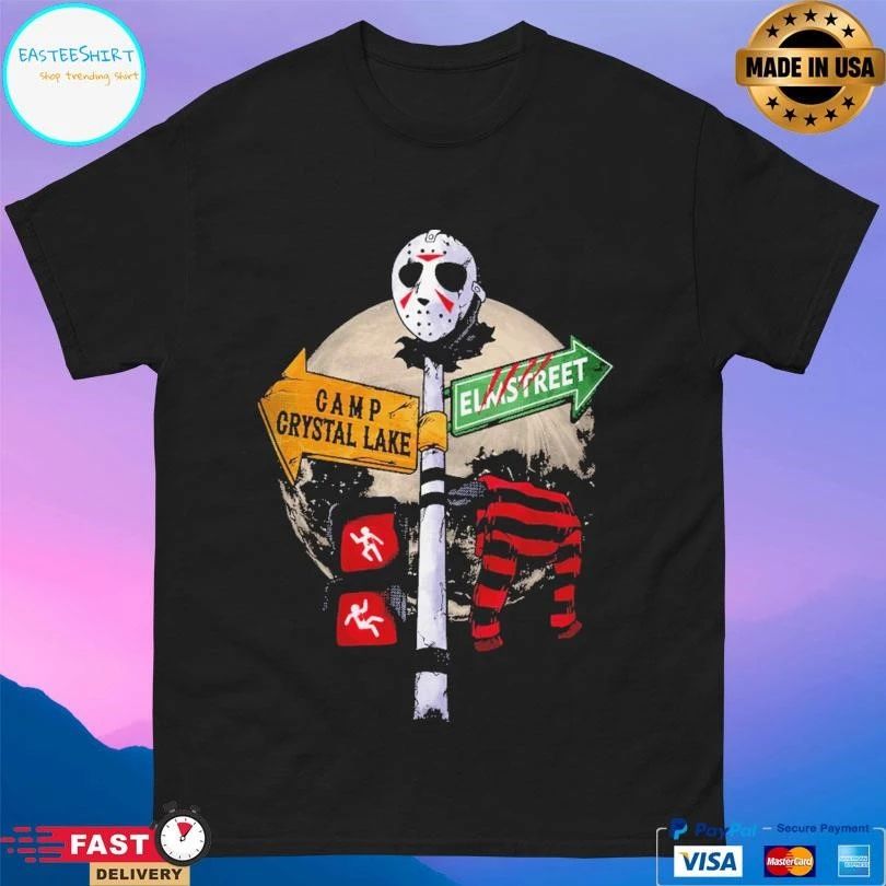 Cursed Land Camp Crystal Lake Elm Street Halloween 2025 T-shirts