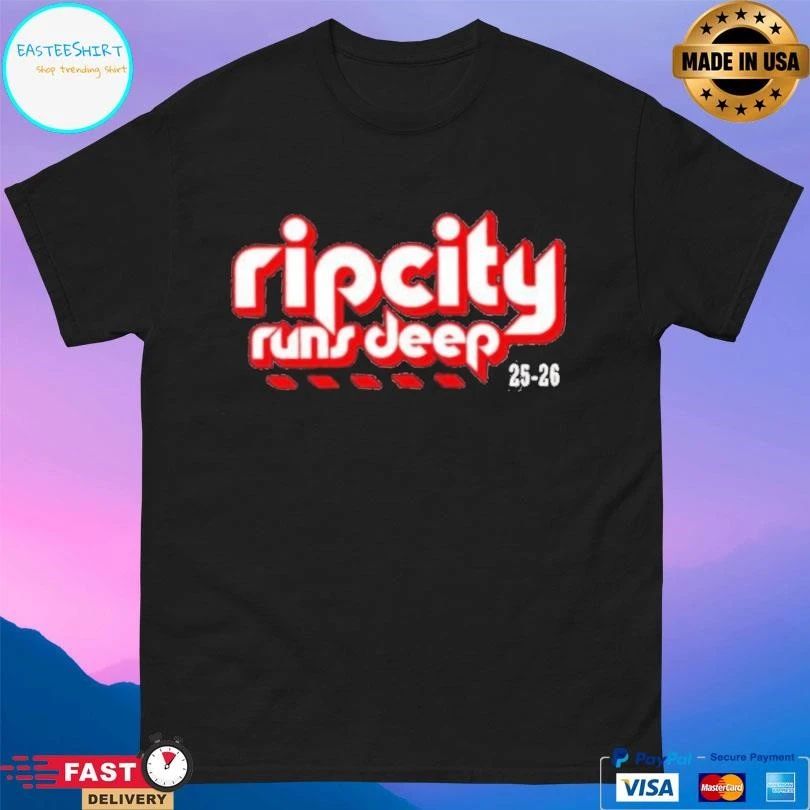 Portland Trail Blazers Ripcity Runs 25 26 T-shirts
