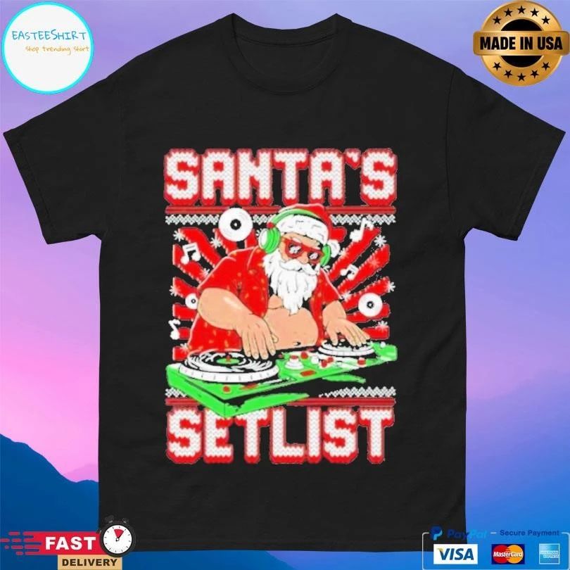 Santa’s Play Dj Setlist Ugly Christmas 2025 T-shirts