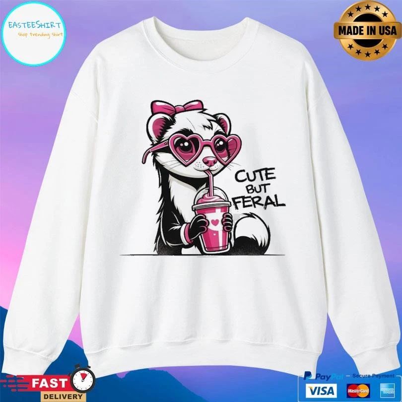 Cute But Feral Gangsta Ferret T-shirts