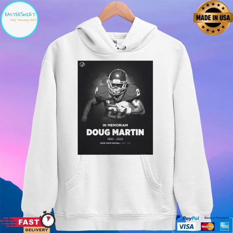 In Memoriam Doug Martin 1989 2025 Boise State Football 2007 2011 T-shirts