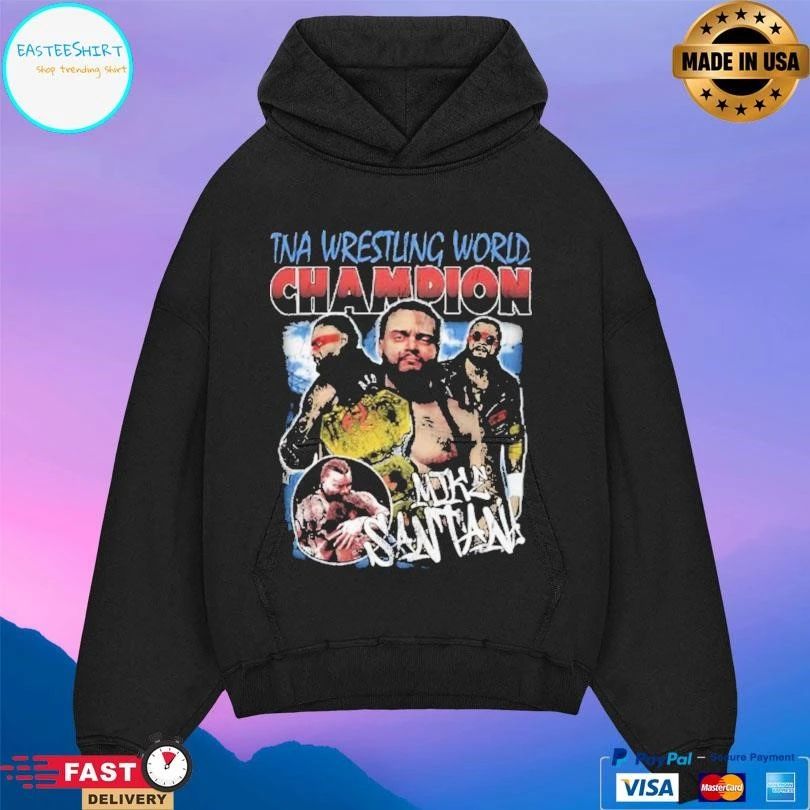 Mike Santana TNA Wrestling World Champion Vintage Collage T-shirts