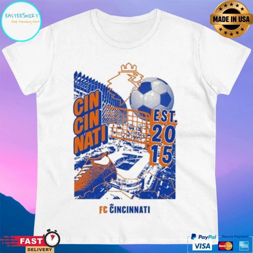 Cincinnati Grunge Collage Est 2015 Fc Cincinnati T-shirts