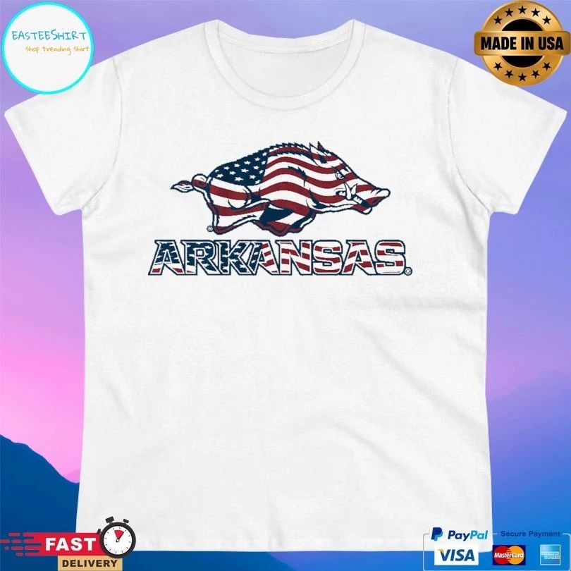 Arkansas Razorbacks Patriotic Marks Logo Stack T-shirts