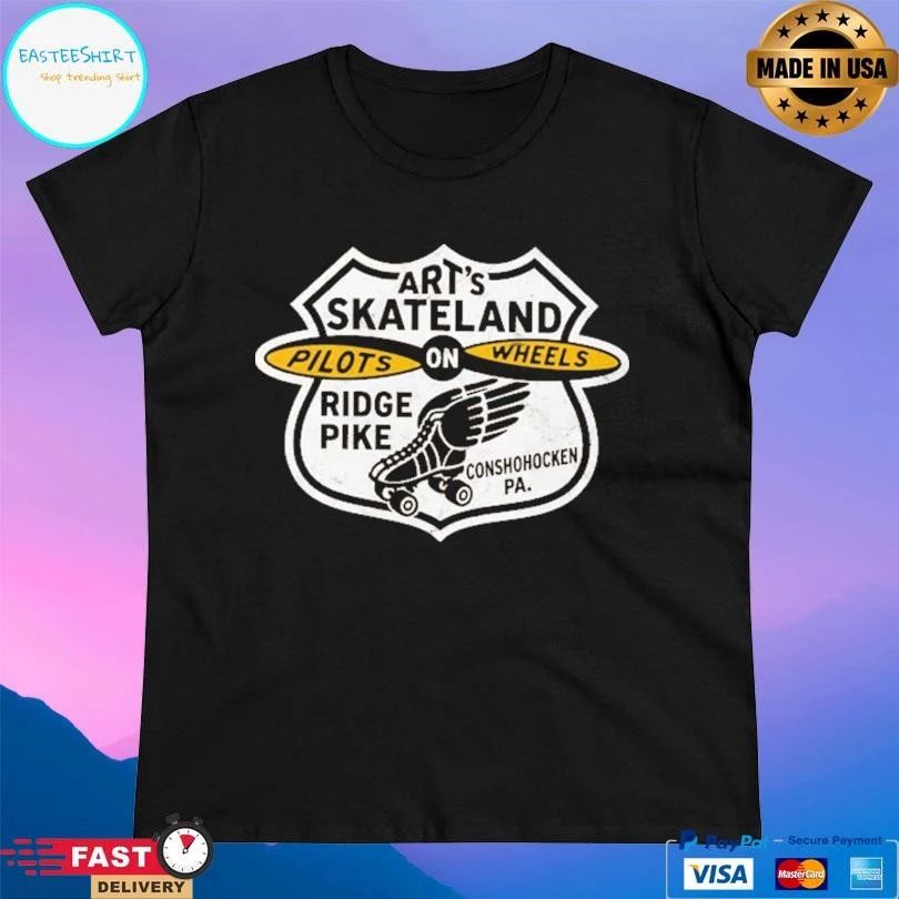 Art’s Skateland Pilots On Wheels Ridge Pike Conshohocken Pa T-shirts