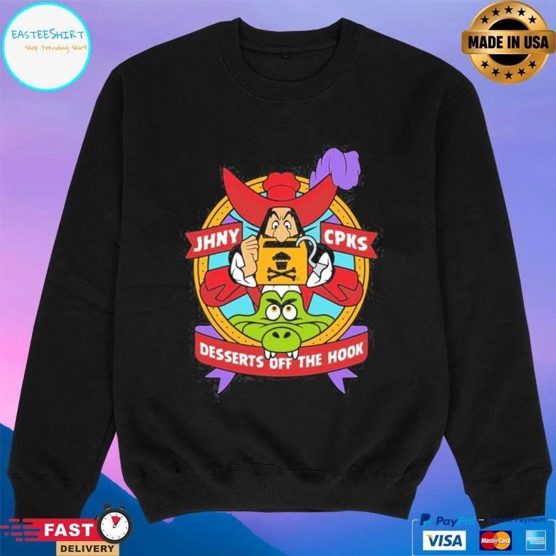 Captain Cook Jhny Cpks Desserts Off The Hook T-shirts