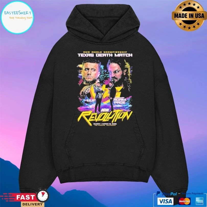 Aew World Championship Texas Death Match MIF Vs Hangman Adam Page Aew Revolution 2026 Matchup T-shirts
