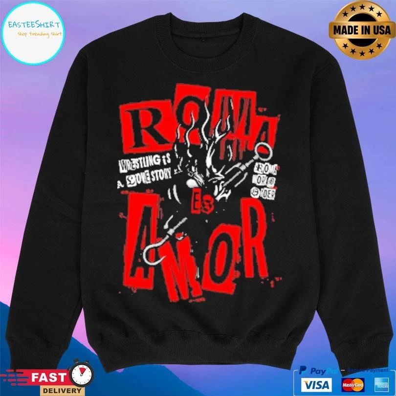 Roma Amor Wrestling Pierced My Heart T-shirts