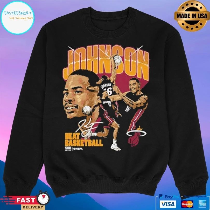Keshad Johnson Miami Heat Basketball Collage T-shirts