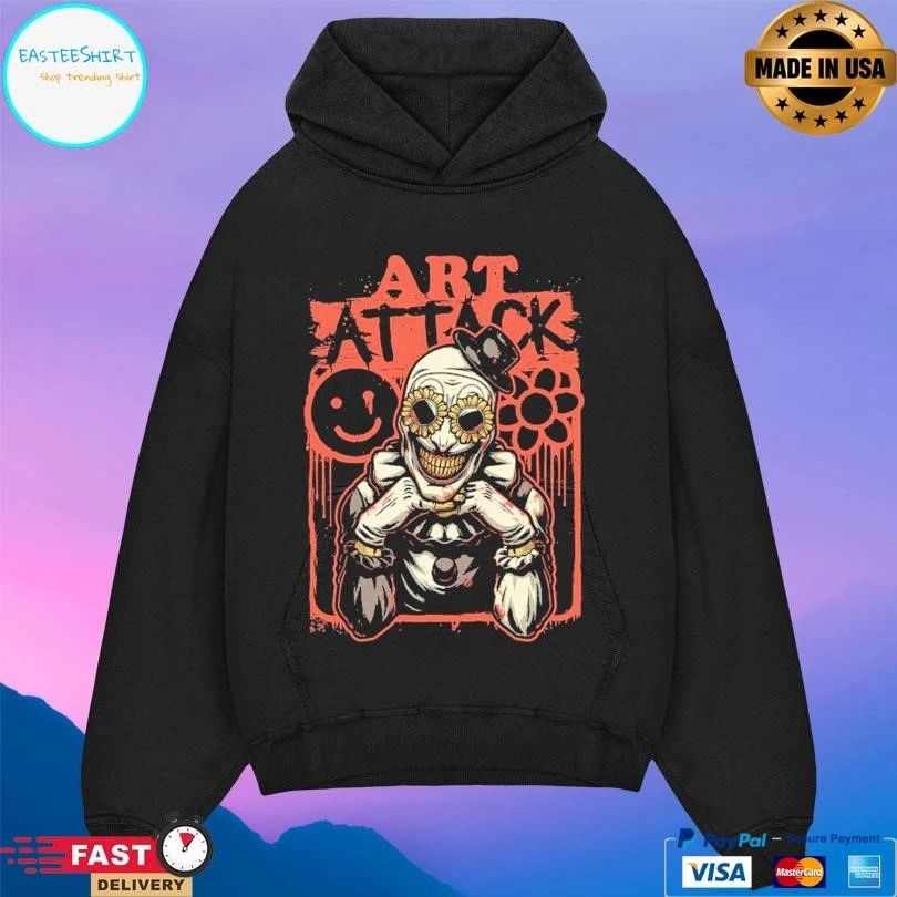 Clown Art Attack Tv Show Studio Mootant T-shirts