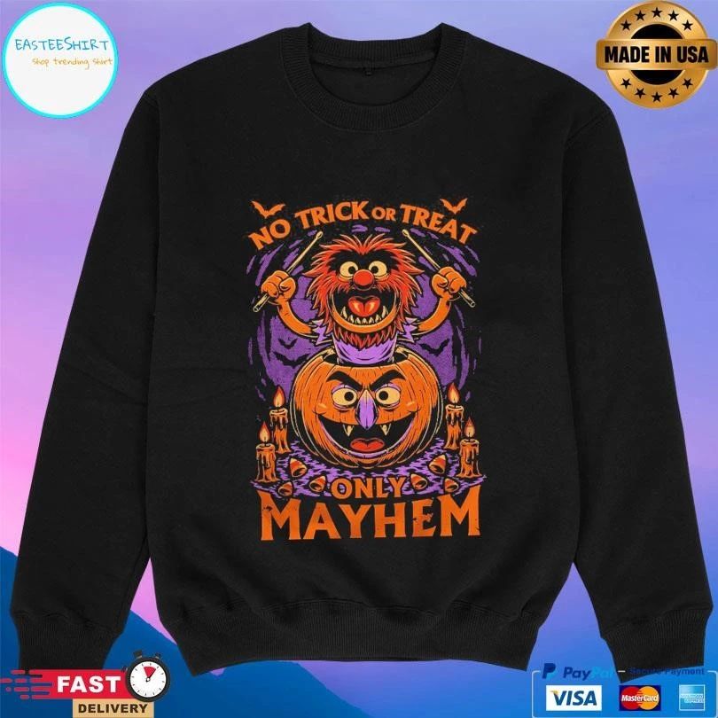 No Trick Or Treat Only Mayhem Halloween 2025 T-shirts