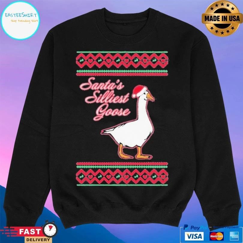 Santa’s Silliest Goose Tacky Ugly Christmas 2025 T-shirts