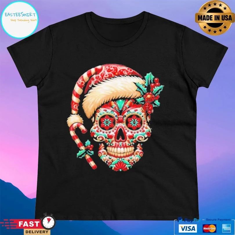 Sancho Claus Calavera Skull Christmas 2025 T-shirts