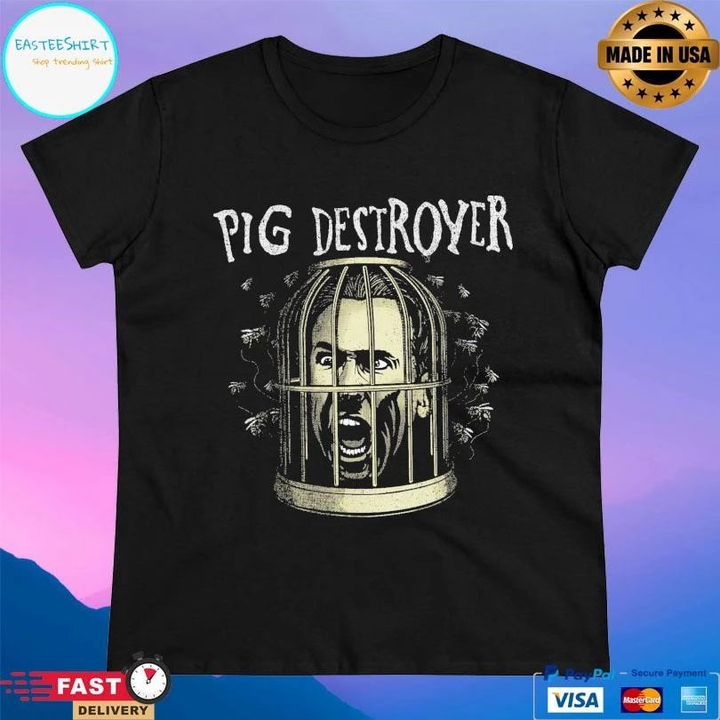 Pig Destroyer Cage Head T-shirts