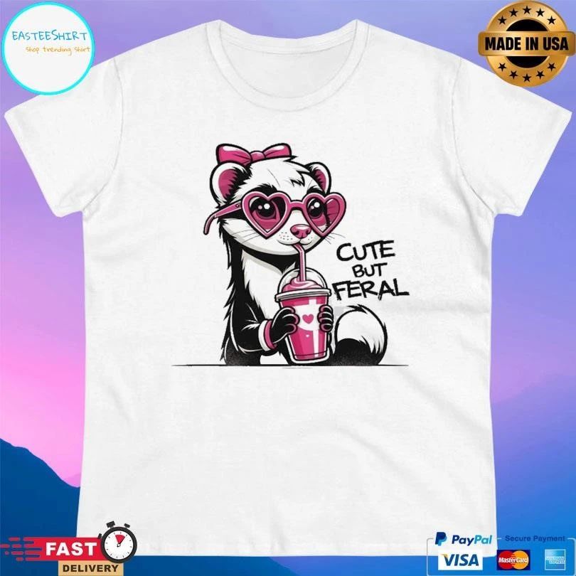Cute But Feral Gangsta Ferret T-shirts