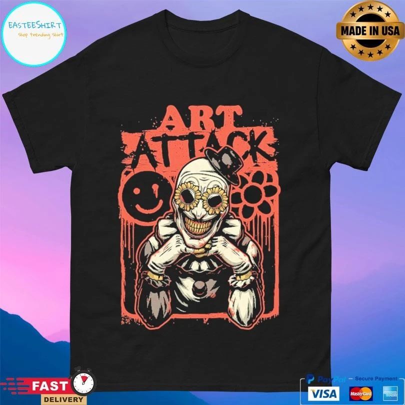 Clown Art Attack Tv Show Studio Mootant T-shirts