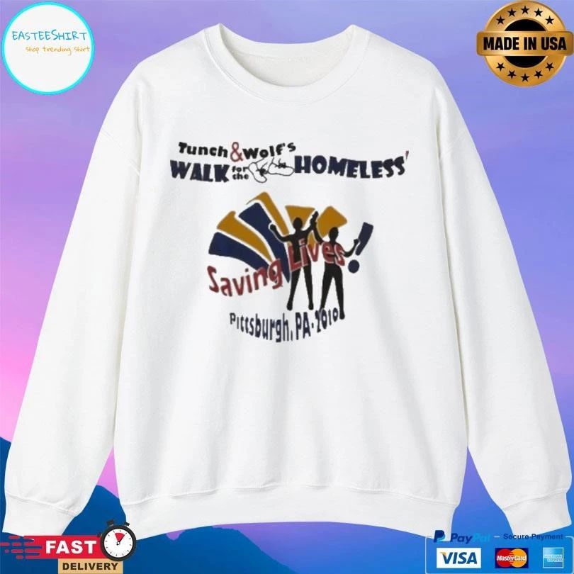 Tunch And Wolf’s Walk For The Homeless Saving Lives Pittsburgh Pa 2010 T-shirts