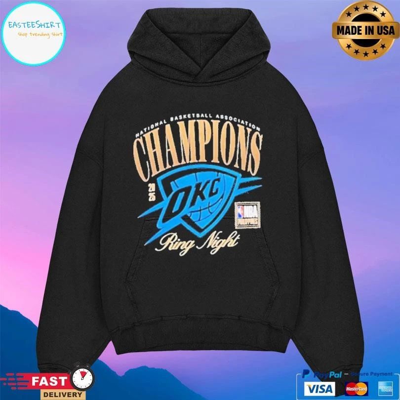 Oklahoma City Thunder 2025 Nba Champions Ring Night T-shirts