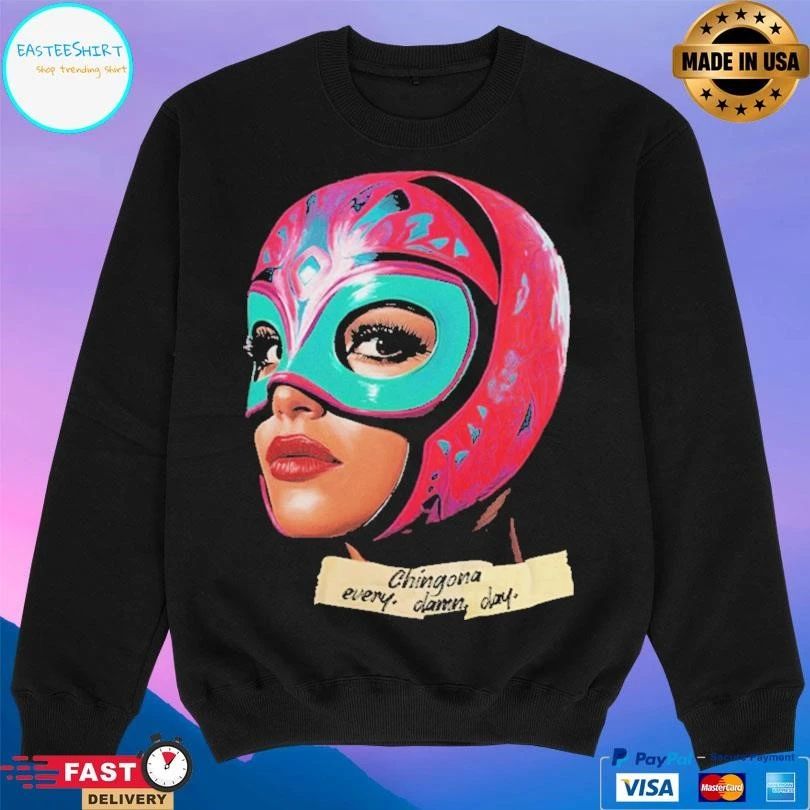 Luchadora Watercolor Chingona Every Damn Day T-shirts