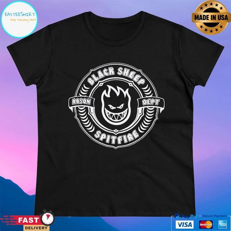 Black Sheep Spitfire Arson Dept Logo T-shirts
