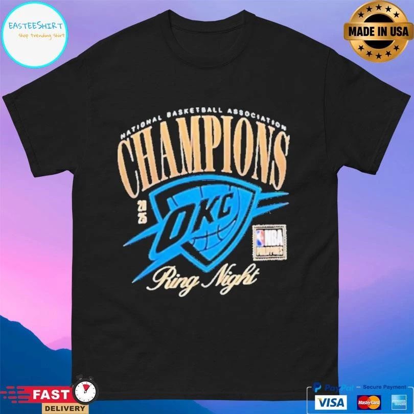 Oklahoma City Thunder 2025 Nba Champions Ring Night T-shirts