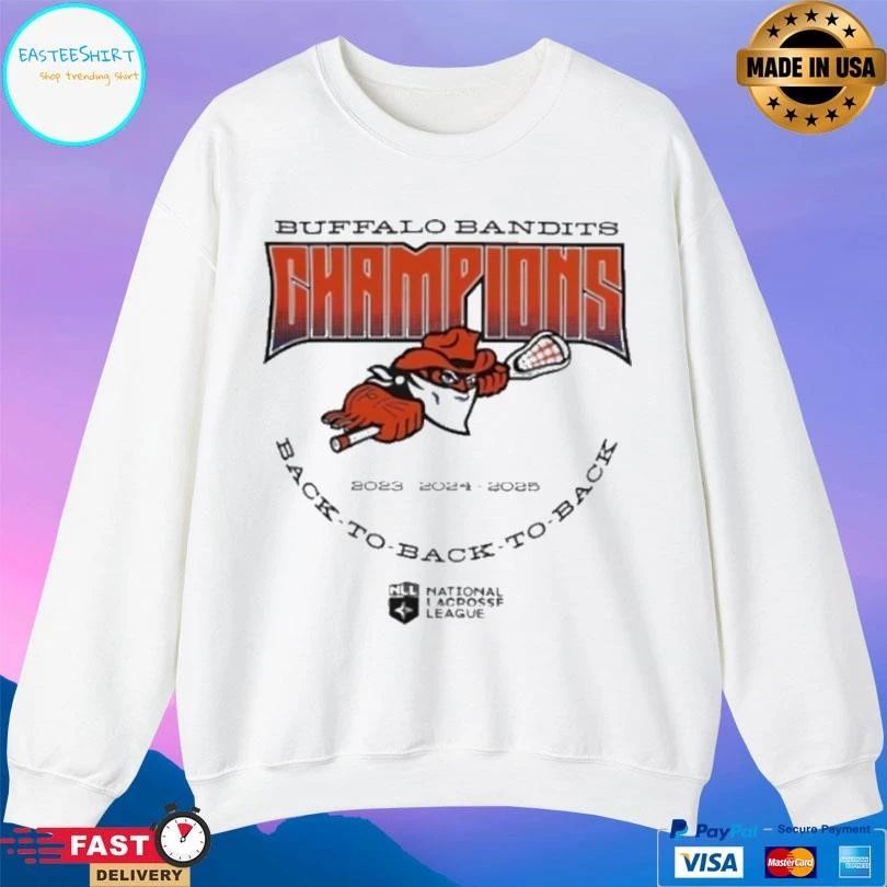 Buffalo Bandits Back To Back To Back Nll Champions 2025 T-shirts