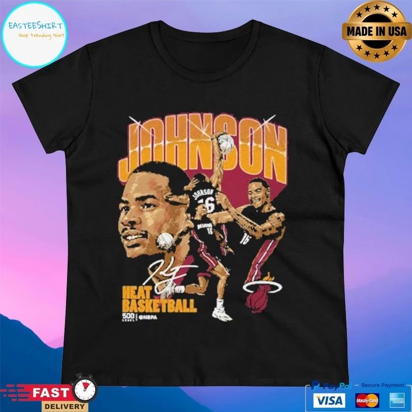 Keshad Johnson Miami Heat Basketball Collage T-shirts