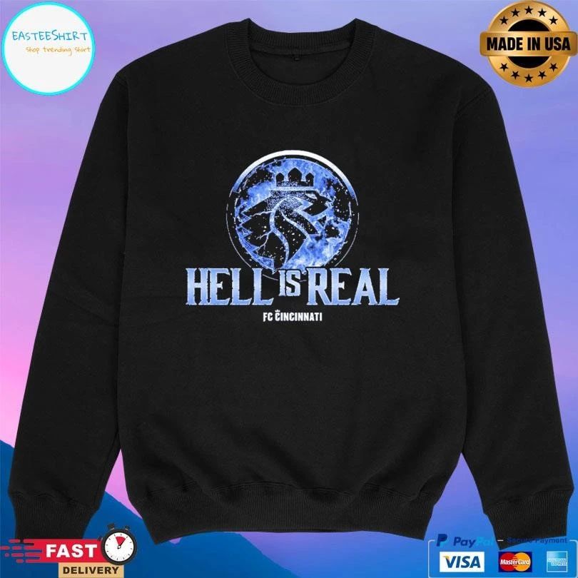 Hell Is Real Kombat Ice Blue Fc Cincinnati T-shirts