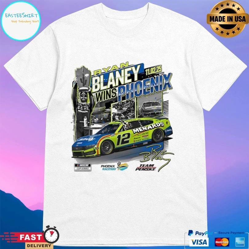 Ryan Blaney Checkered Flag Sports 2025 Nascar Cup Series Championship Race Winner T-shirts