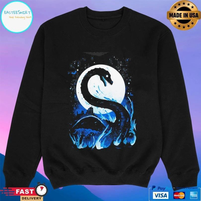Nessie The Loch Ness Monster Moon T-shirts