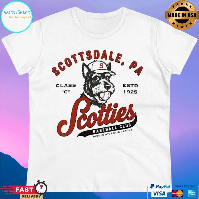 Scottsdale Pa Scotties Baseball Club Middle Atlantic League Class C Estd 1925 T-shirts
