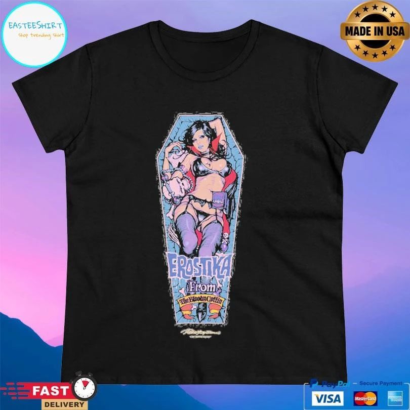 Vampire Of Erostika From The Bloody Coffin T-shirts