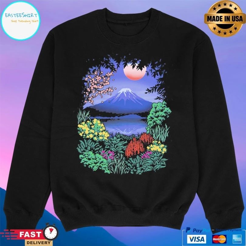 Fuji Bloom Mount Fuji Scenery T-shirts