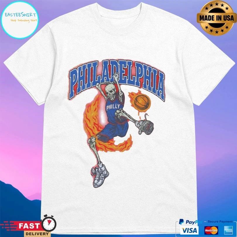 Philadelphia Basketball Lithuania Grateful Dead Inspired Skeleton T-shirts