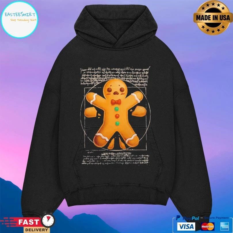 Vitruvian Gingerbread Man T-shirts