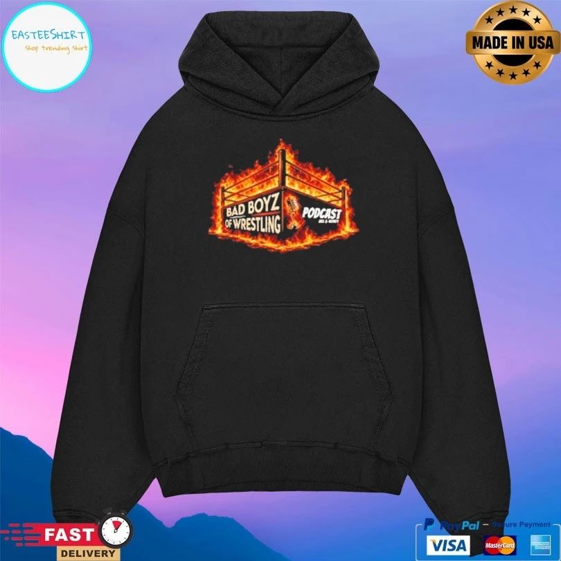 Bad Boyz Of Wrestling Podcast Fire T-shirts