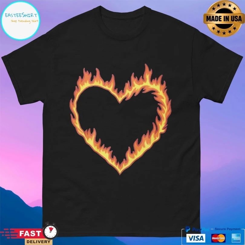 High Potential Morgan Croft Fire Heart T-shirts